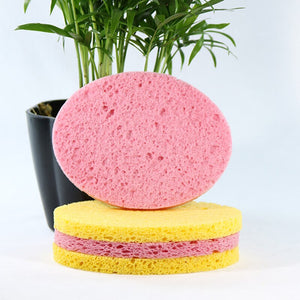 1 Pcs Oval Shape Makeup Sponge Face Cleaning Sponge Cosmetic Puff Reusable Puff Facial Cleaner Skin Clean Tools