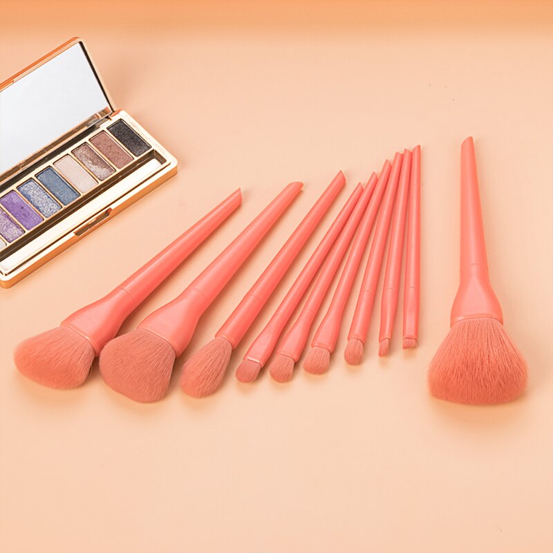 10Pcs/Set Macaron Makeup Brushes Eye Shadow Foundation Powder Eyeliner Eyelash Lip Make Up Brush Cosmetic Beauty Tool Kit Hot