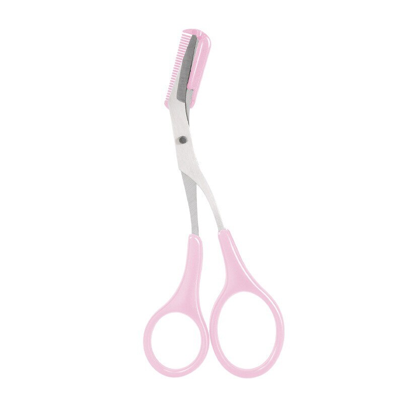 1Pcs Makeup Eyebrow Trimmer Scissors With Comb Hair Removal Shears Comb Grooming Cosmetic Tool Eyelash Combing