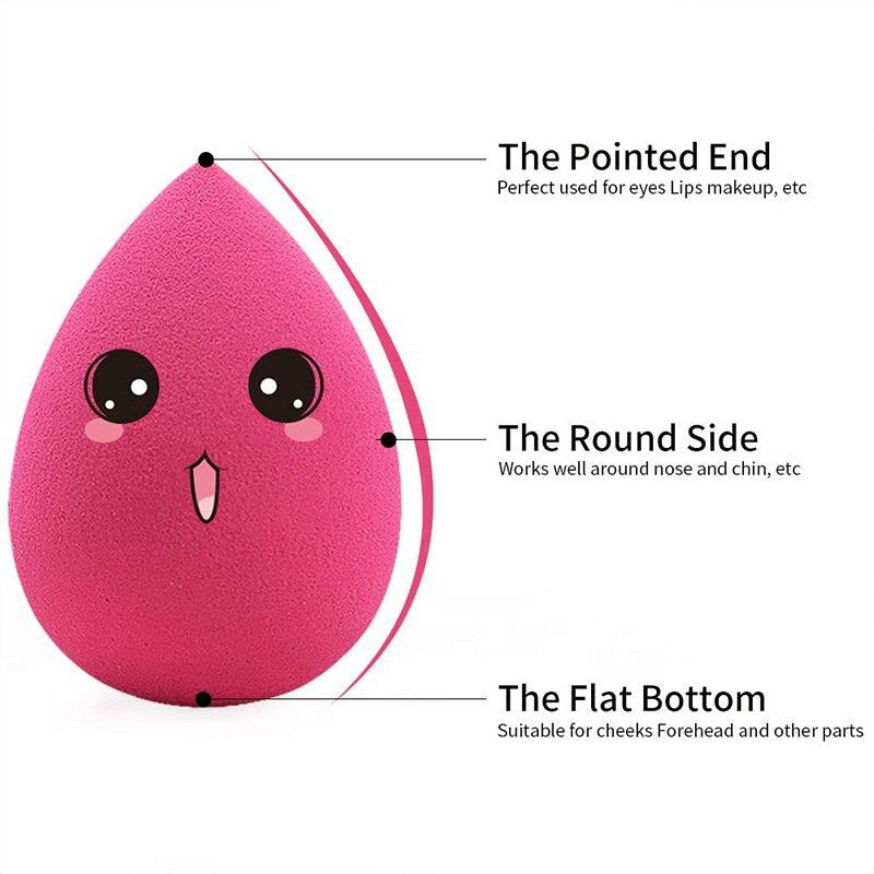 1Pcs Makeup Sponge 5 Different Color Sponge Beauty Foundation Blending Puff Flawless Makeup Sponges