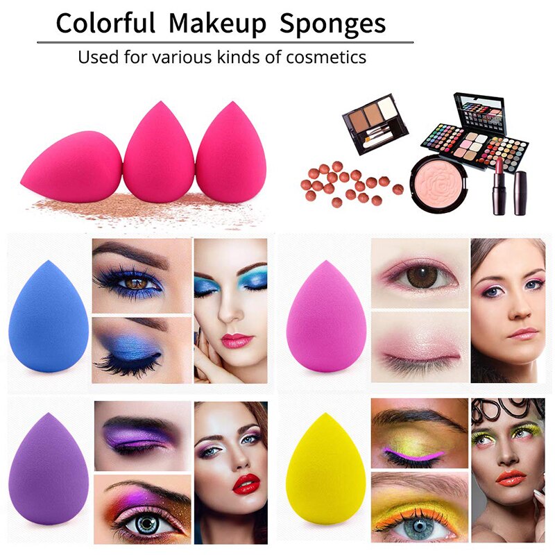 1Pcs Makeup Sponge 5 Different Color Sponge Beauty Foundation Blending Puff Flawless Makeup Sponges