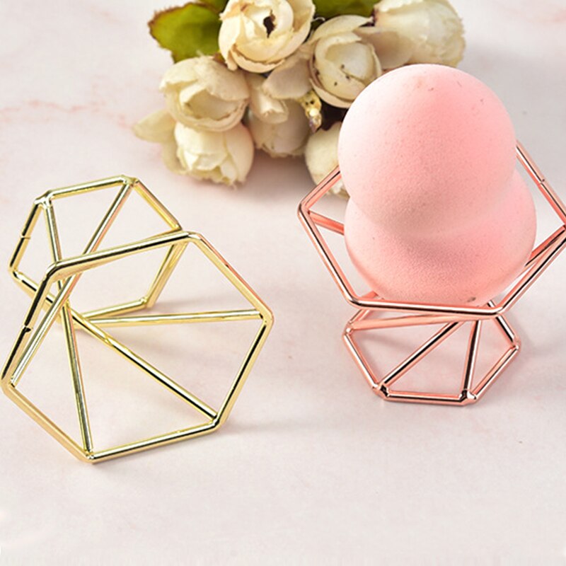 1Pcs Metal Makeup Sponge Holder Makeup Puff Rack Blender Storage Rack Sponge Drying Stand Holder Makeup Brushes Puff Drying Tool