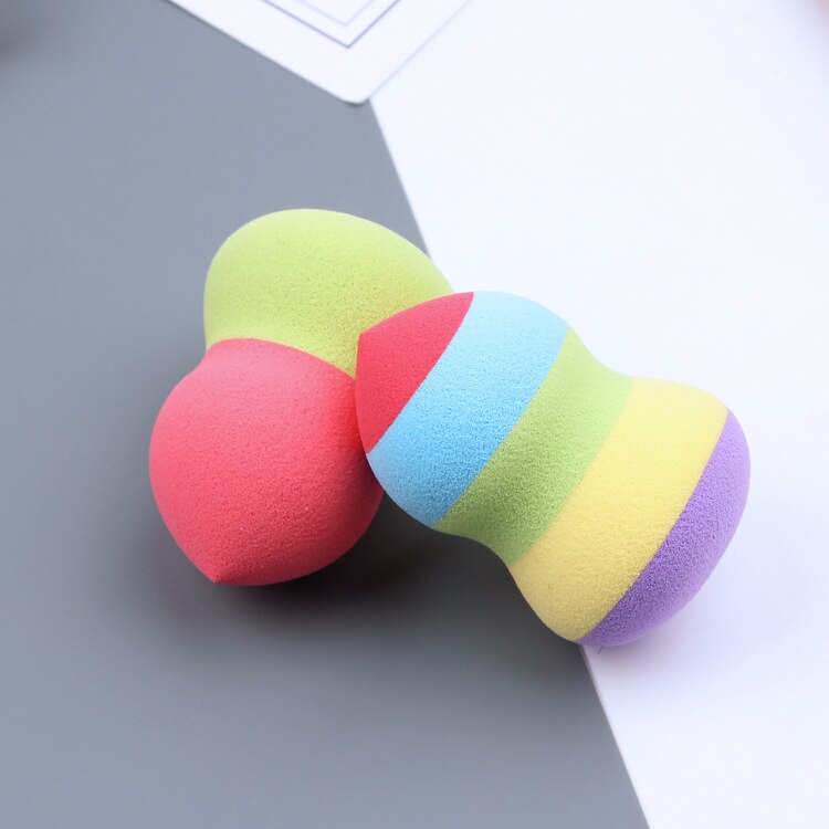 1Pcs Rainbow Makeup Sponge Cosmetic Puff Soft Foundation Makeup Tool