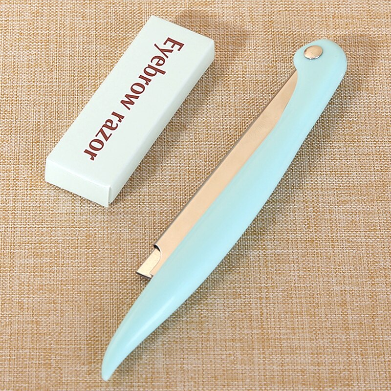 1set Portable Tinkle Eyebrow Trimmer Safe Blade Shaping Knife Eyebrow Blades Hair Remover Set Eye Brow Shaver Razor Epilator