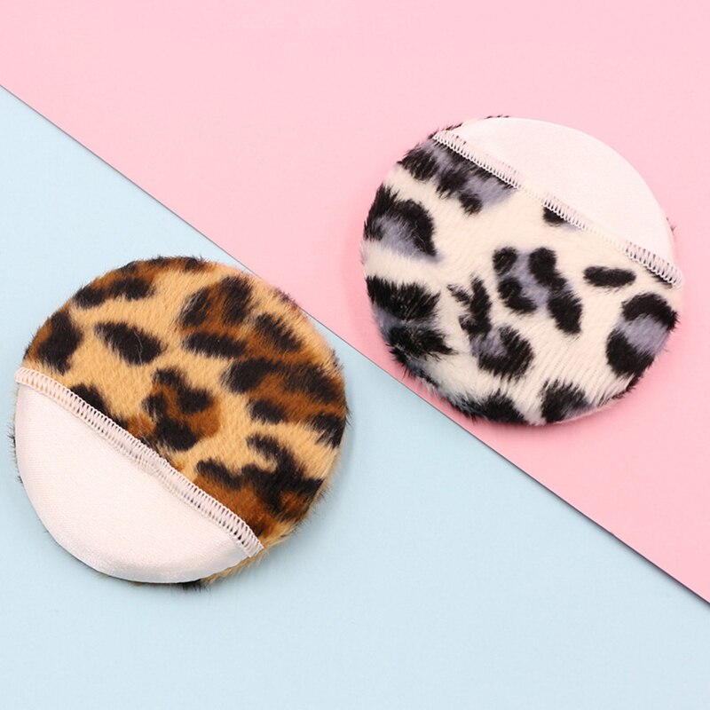 2/1 pcs Powder Puffs Leopard Comfortable Face Body Powder Puff Cosmetic Beauty Makeup Foundation Sponge Make Up Accessories