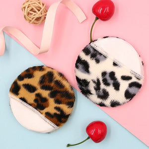 2/1 pcs Powder Puffs Leopard Comfortable Face Body Powder Puff Cosmetic Beauty Makeup Foundation Sponge Make Up Accessories