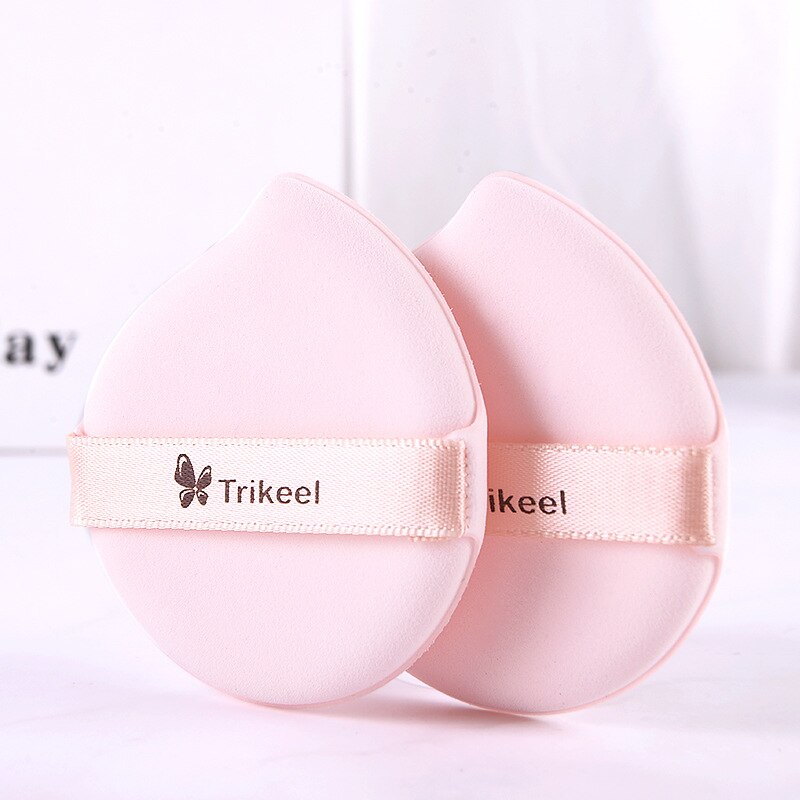 2Pcs Professional Water Drop Shape Facial Face Body Powder Foundation Puff Portable Soft Cosmetic Puff Makeup Foundation Sponge