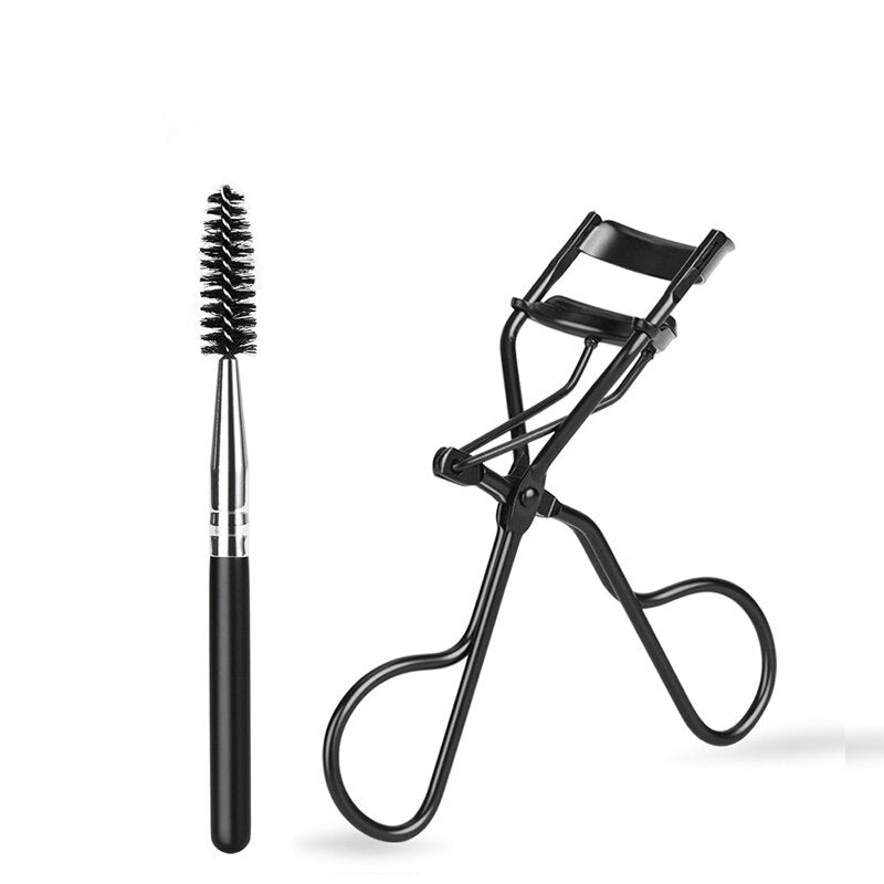 2Pcs/Set  2 in 1 Eyelash Curler Eye shadow brush Natural Curling Lashes Accessories Beauty Makeup Tools Set