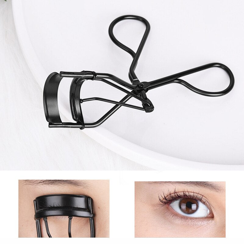 2Pcs/Set  2 in 1 Eyelash Curler Eye shadow brush Natural Curling Lashes Accessories Beauty Makeup Tools Set