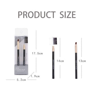 2Pcs/Set Portable Bevel Eyebrow Brush Eyebrow Powder Makeup Brush Cosmetic Beauty Designer Makeup Tools Set Accessories