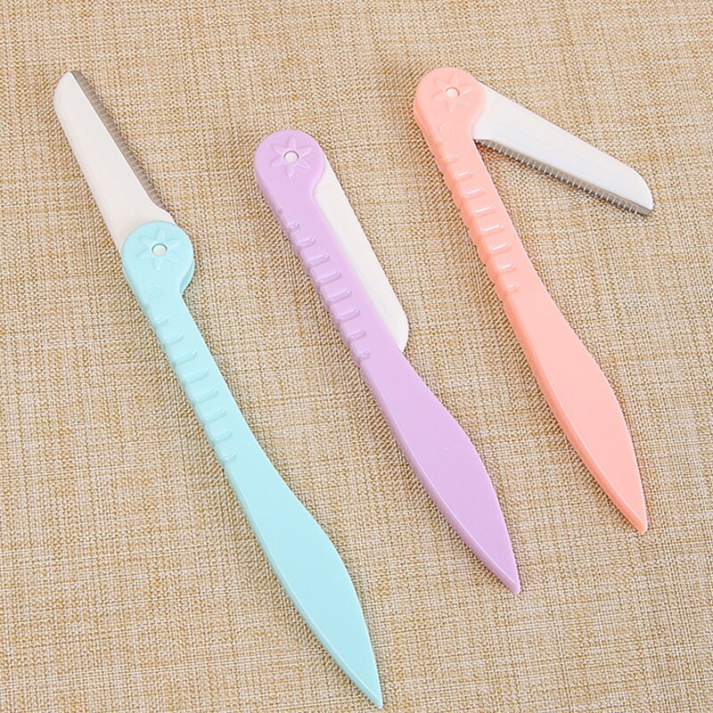 3 Pcs Eyebrow Trimmer Hair Remover Facial Razor Blades Shaver Sharp Portable Set Makeup Tool Kit