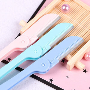 3Pcs/Set Facial Eyebrow Trimmer Armpit Hair Razor Beauty Face Eye brow Shaper Shaver Stainless Steel Blades Makeup Tools