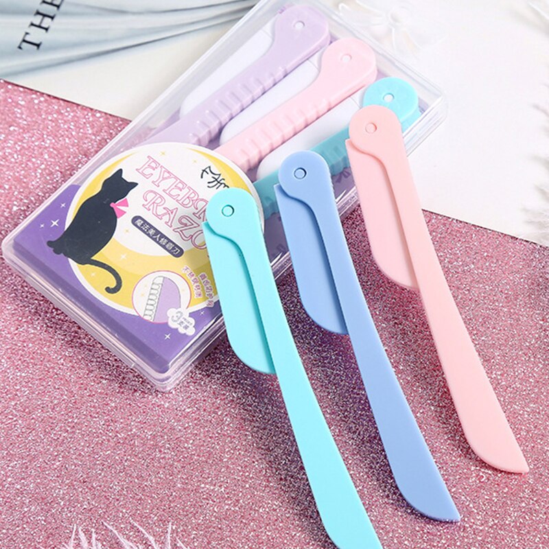 3pcs Eyebrow Trimmers Face Eyebrow Hair Shaver Remover Blade Razor Epilator Facial Face Razor Eyebrow Tweezers Blades