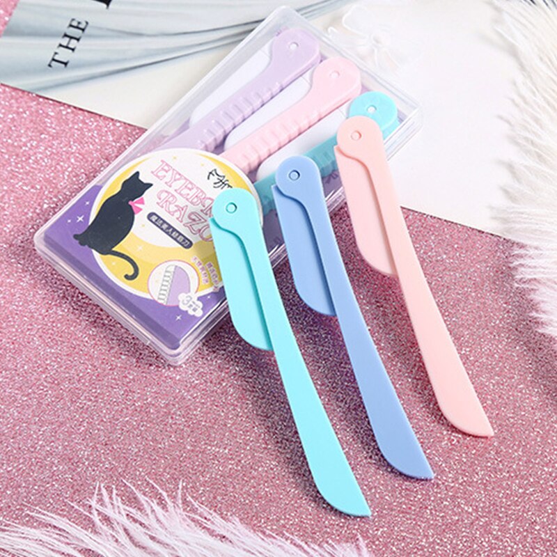 3pcs Eyebrow Trimmers Face Eyebrow Hair Shaver Remover Blade Razor Epilator Facial Face Razor Eyebrow Tweezers Blades