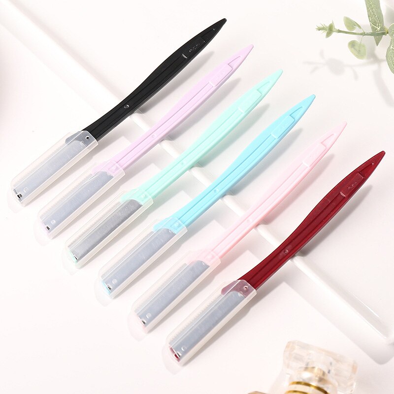 5Pcs/Set Facial Eyebrow Trimmer Foldable Armpit Hair Razor Face Eye brow Shaper Shaver Stainless Steel Safe Blades Makeup Tools