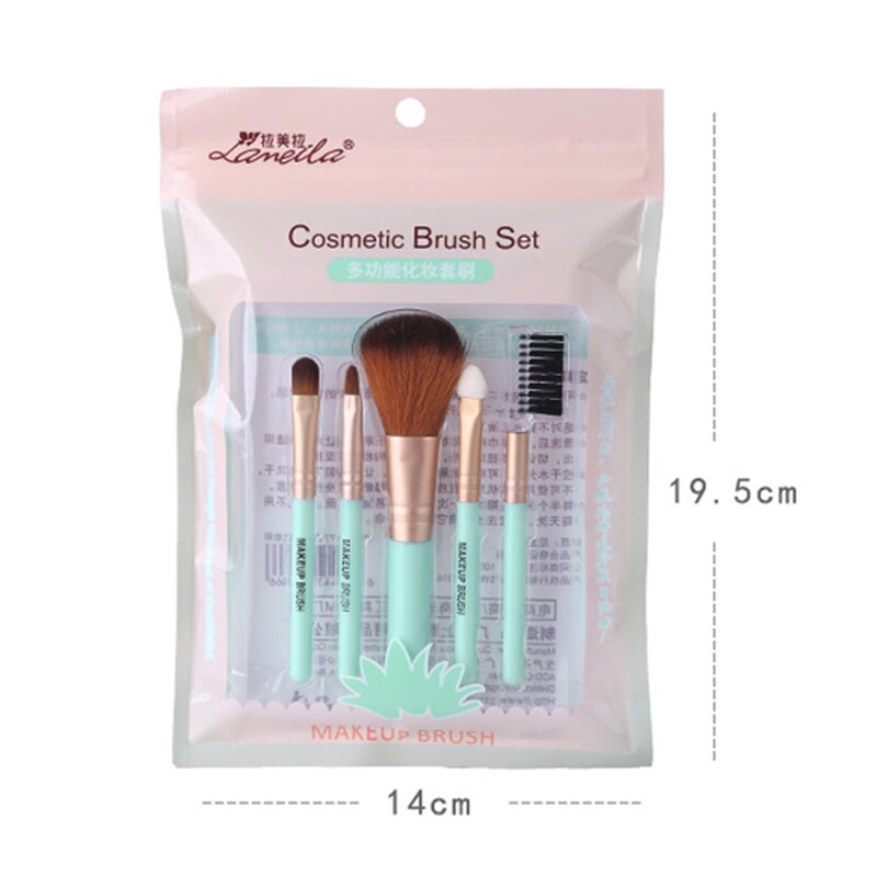 5Pcs/Set Multifunctional Makeup Brushes Set Blush Eyebrow Eyelash Eye Shadow Brush Foundation Cosmetic Makeup Tools Accessories