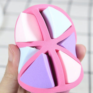 6Pcs Round Wheel Cosmetic Puff Makeup Sponge Blender Sponge Beauty Makeup Foundation Contour Facial Sponges Powder Puff