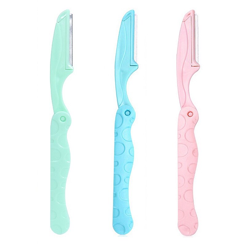 Colorful Eyebrow Trimmer Makeup Knife Eyebrow Blades Face Hair Removal Safe Scraper Shaver Makeup Beauty Tools