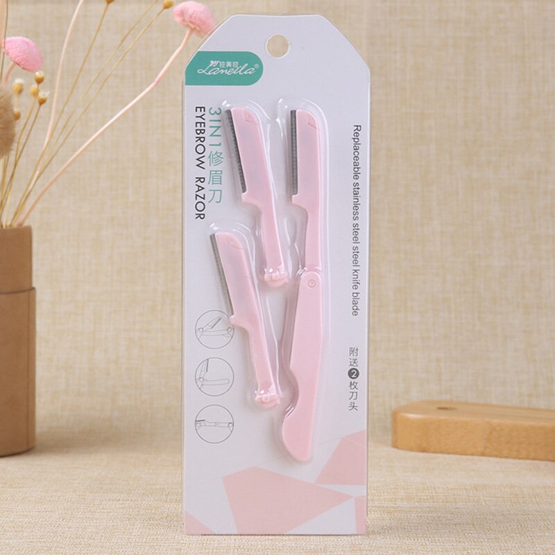 Eyebrow Razor 3Pcs/Set Facial Hair Remover Eyebrow Trimmer Sharp Mini Makeup Knife Shaper Shaver For Women