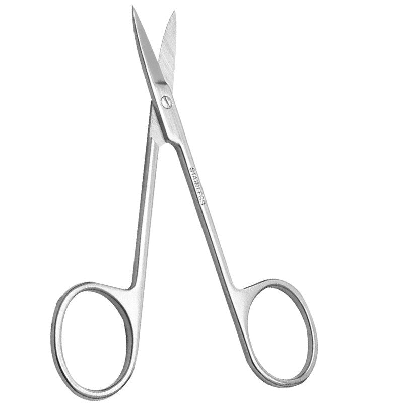 Eyebrow Scissor Eyebrow Trimmer Eyebrow Eyelashes Nose Hair Scissor Stainless Steel Manicure Scissors Cutter Nail Makeup