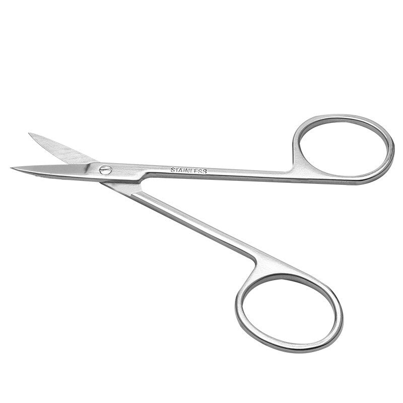 Eyebrow Scissor Eyebrow Trimmer Eyebrow Eyelashes Nose Hair Scissor Stainless Steel Manicure Scissors Cutter Nail Makeup