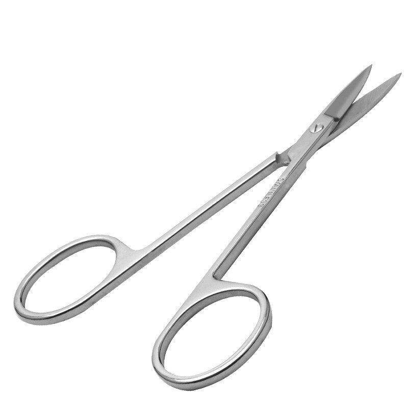 Eyebrow Scissor Eyebrow Trimmer Eyebrow Eyelashes Nose Hair Scissor Stainless Steel Manicure Scissors Cutter Nail Makeup