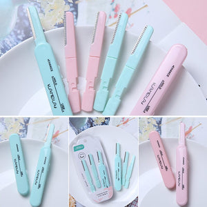 Eyebrow Trimmer Face Razor Eyebrow Portable Blades Shaver Knife Hair Remover Set Makeup Eyebrow Profiler Tools