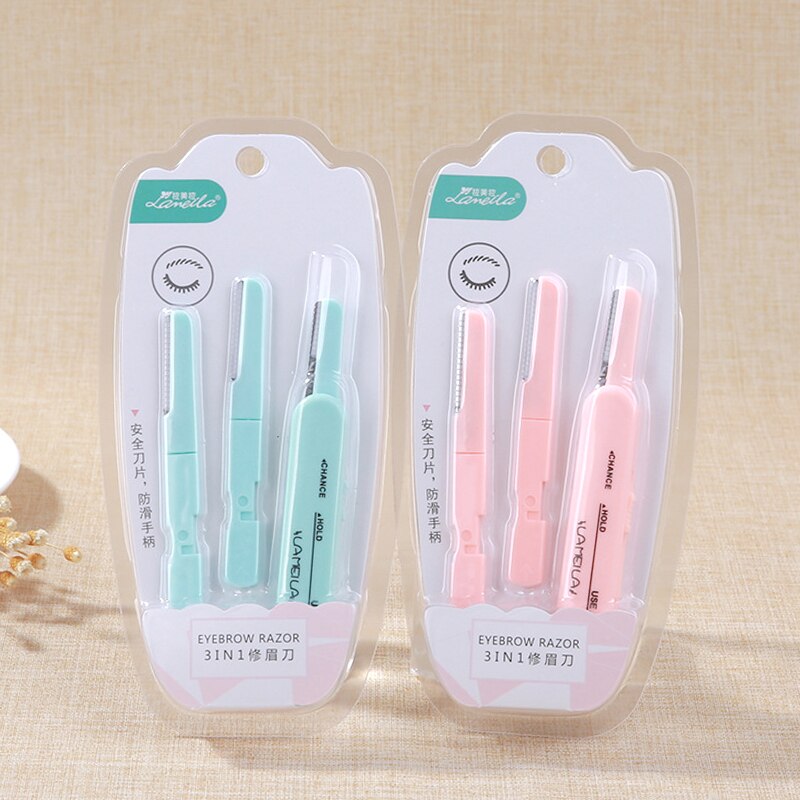 Eyebrow Trimmer Face Razor Eyebrow Portable Blades Shaver Knife Hair Remover Set Makeup Eyebrow Profiler Tools