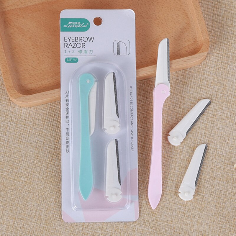 Eyebrow Trimmer Face Razor Eyebrow Portable Blades Shaver Knife Hair Remover Set Makeup Eyebrow Profiler Tools