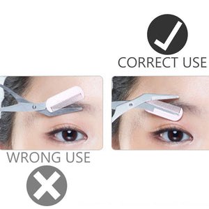 Eyebrow Trimmer Scissors With Comb Remover Makeup Tools Hair Removal Grooming Shaping Shaver Trimmer Eyelash Hair Clips