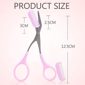 Eyebrow Trimmer Scissors With Comb Remover Makeup Tools Hair Removal Grooming Shaping Shaver Trimmer Eyelash Hair Clips