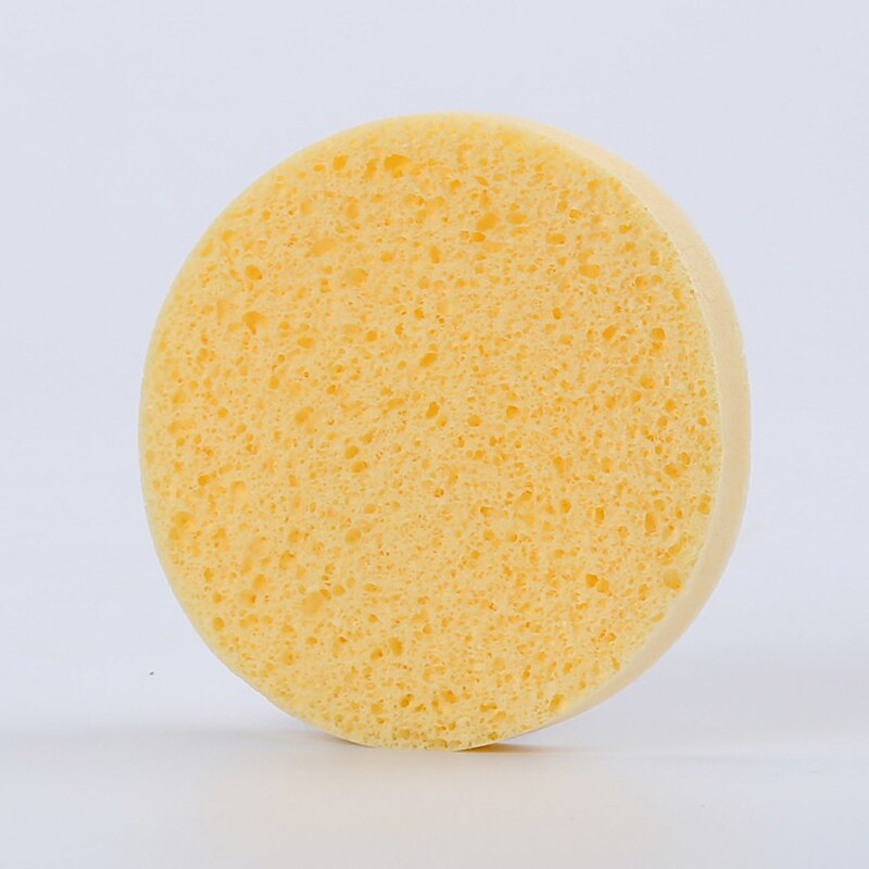 Face Round Makeup Remover Tools Natural Wood Pulp Sponge Cellulose Compress Cosmetic Puff Facial Washing Sponge