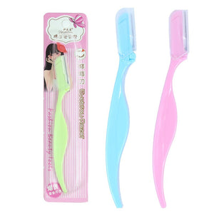 Portable Women Tinkle Eyebrow Face Razor Trimmer Shaper Shaver Blade Hair Remover Tool Stainless Steel Cutting Tools